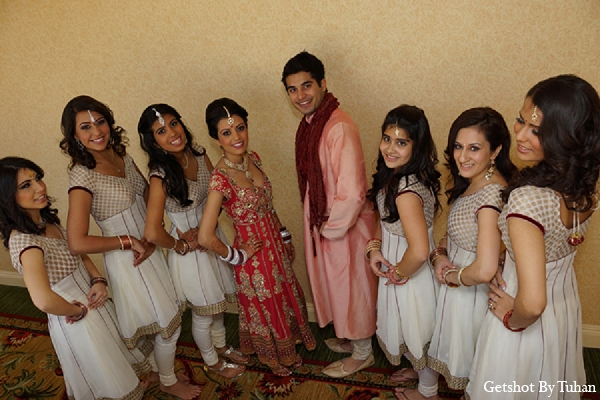 indian wedding bride bridal party