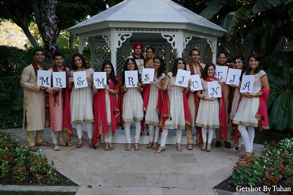 indian wedding bride groom bridal party