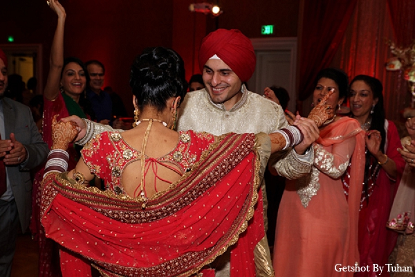 indian wedding bride groom dance reception