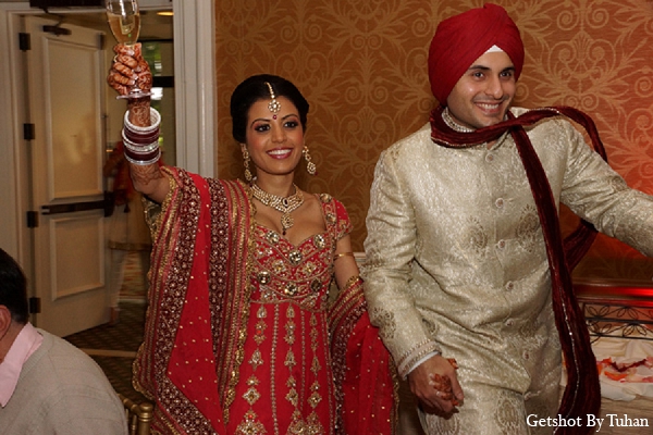 indian wedding bride groom reception entrance