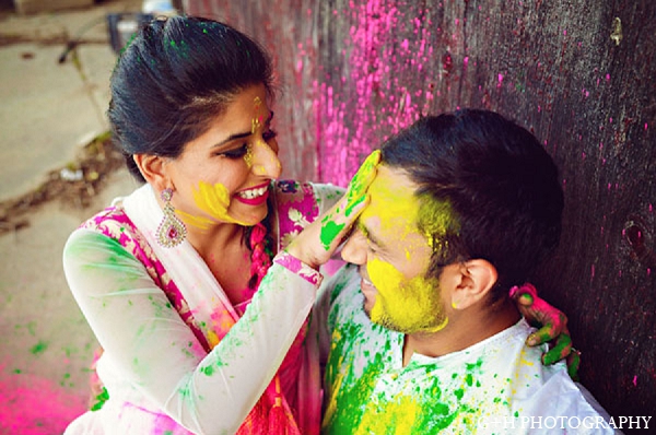 indian engagement portraits groom bride