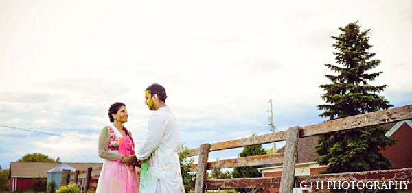 indian groom bride engagement portraits