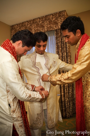 indian wedding groom groomsmen portrait