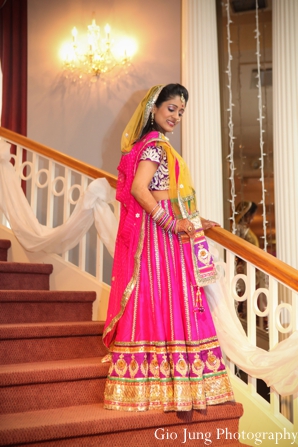 indian wedding bridal portrait traditional lengha