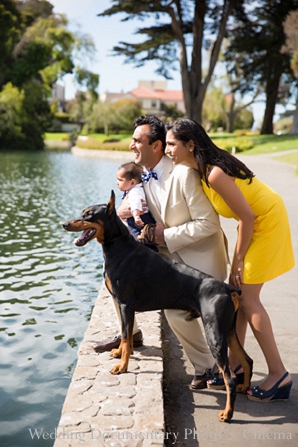 indian family portrait mother baby father dog