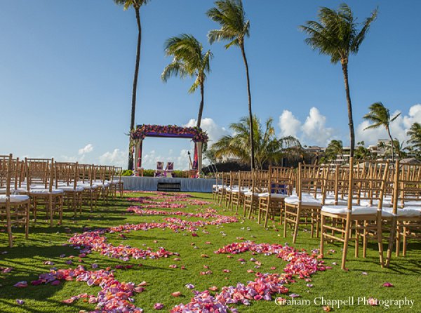 indian wedding aisle floral ceremony mandap