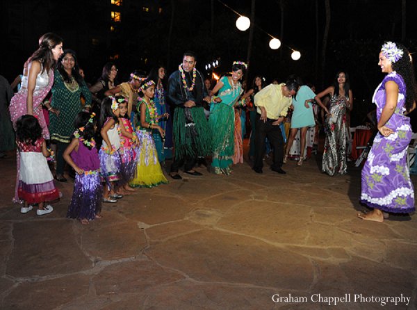 indian wedding hula sangeet bride