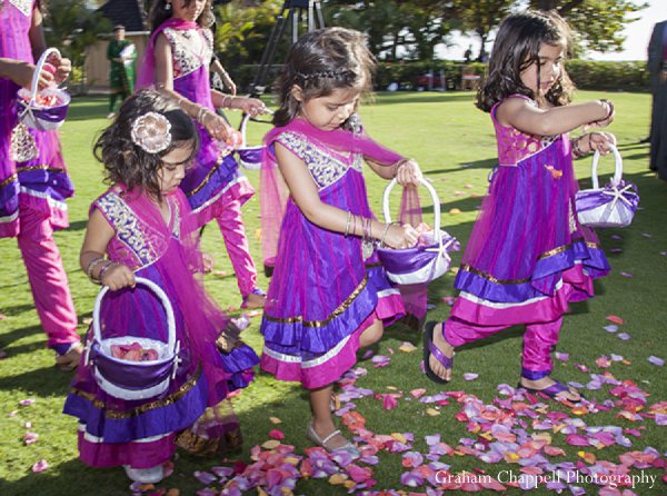 indian wedidng flower girls pink