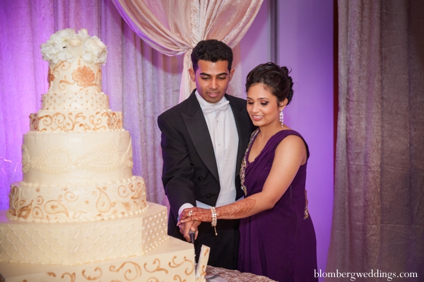 indian wedding reception cake bride groom