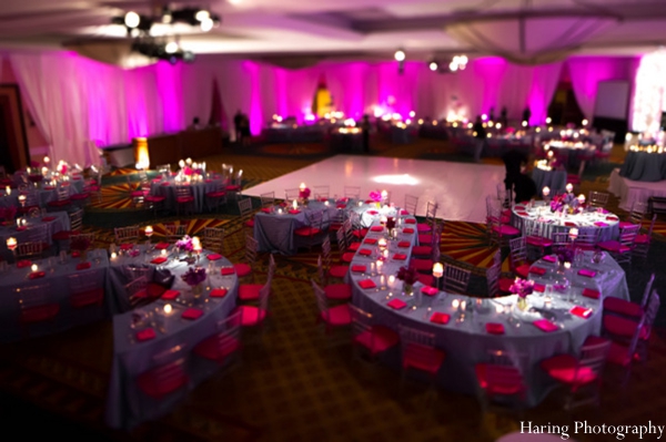 indian wedding reception table setting venue lighting