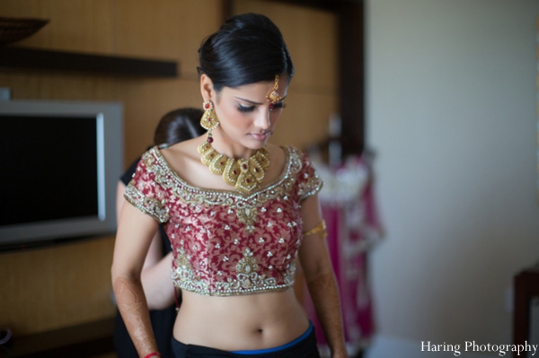 indian wedding bride lengha ceremony