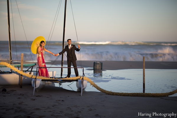 indian wedding outdoor ocean portrait