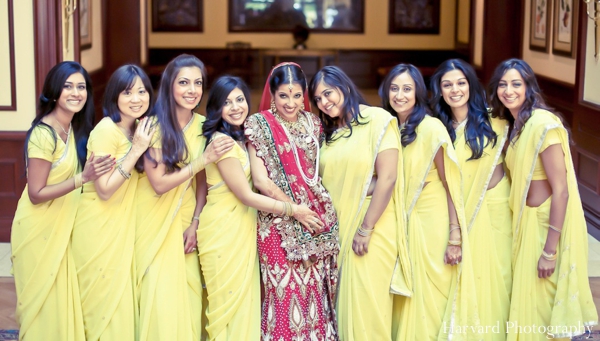 indian wedding bride and bridal party