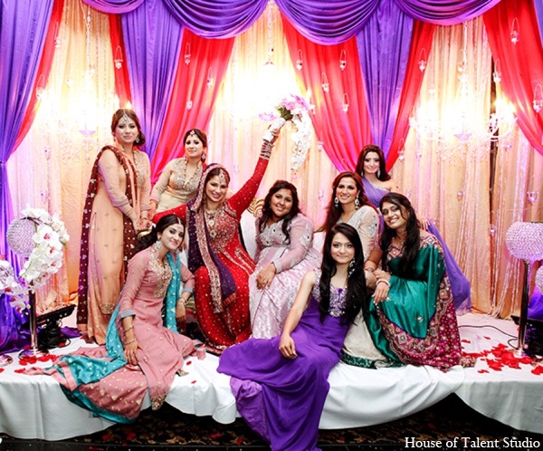 indian wedding bridal party