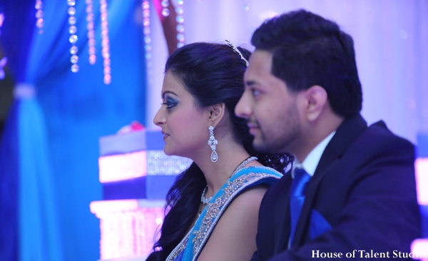 indian wedding bride groom reception lighting