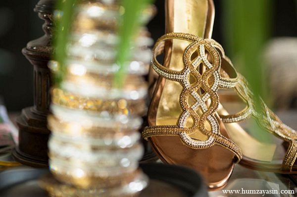 indian wedding bridal shoes gold fashion