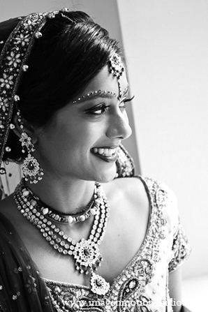 indian wedding bride jewelry portrait