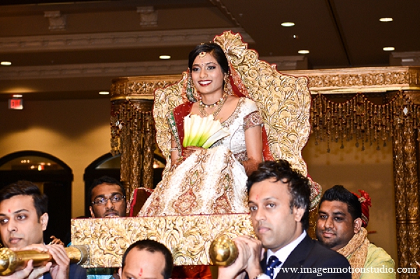 indian wedding ceremony bride doli gold