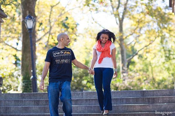 engagement session indian wedding bride groom pink sweater