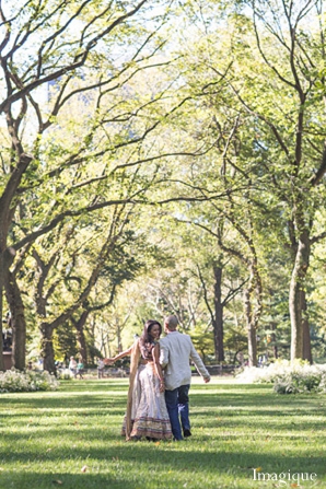 indian wedding bride groom engagement session forest