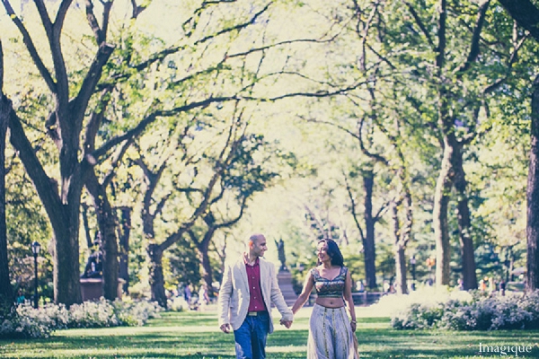 indian wedding engagement outdoor trees portraits