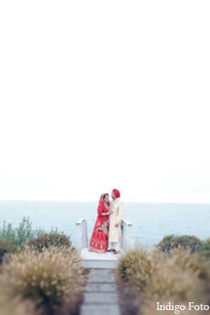 indian wedding ocean portrait