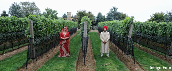 outdoor sikh wedding portraits