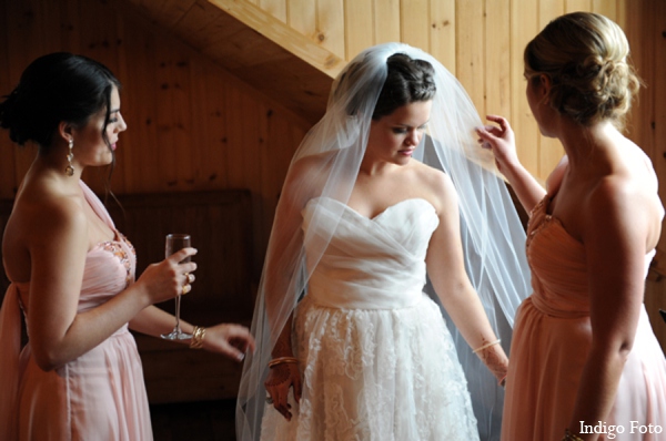 white bridal gown