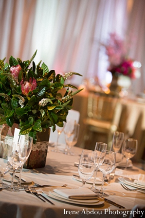 indian floral arrangement table wedding