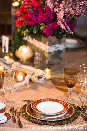 indian wedding decor table setting