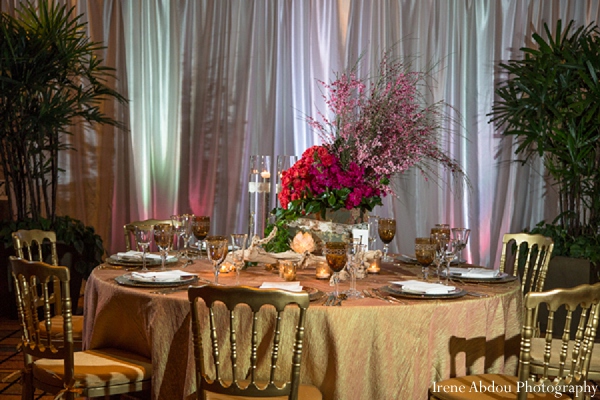 indian wedding floral table arrangement table