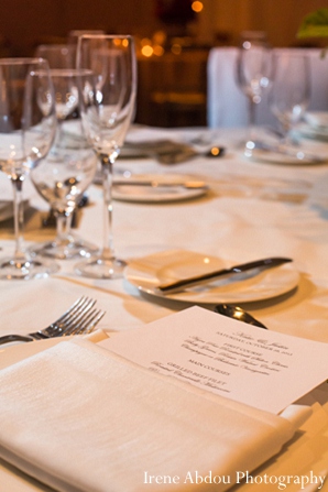 indian wedding table setting menu