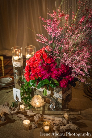 wedding table floral decor indian