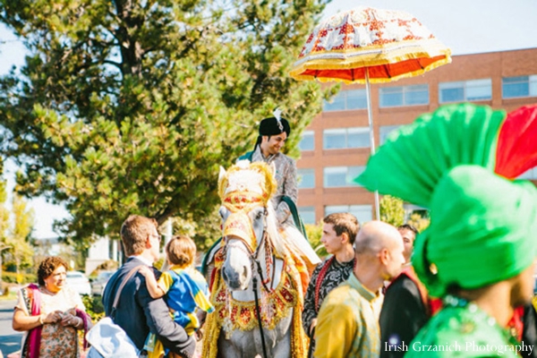 indian wedding baraat white horse baraat