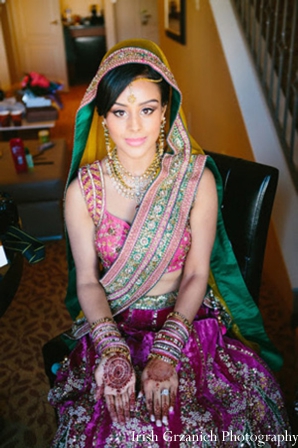 indian wedding bridal maharani portrait getting ready