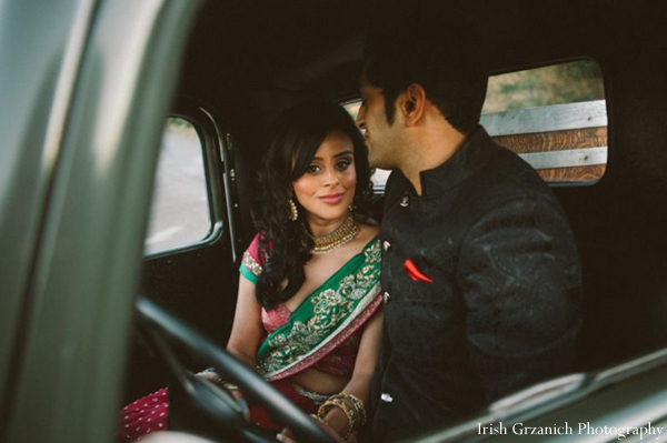 indian wedding bride groom portrait sangeet