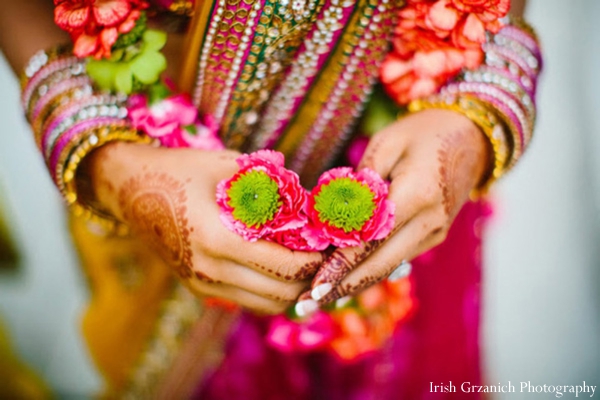 indian wedding ceremony floral bright colorful