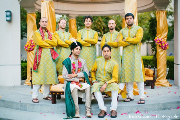 indian wedding portrait groom groomsmen ceremony