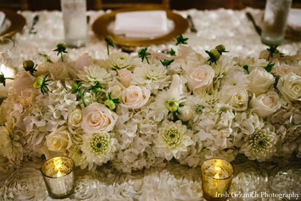 indian wedding table floral decor reception