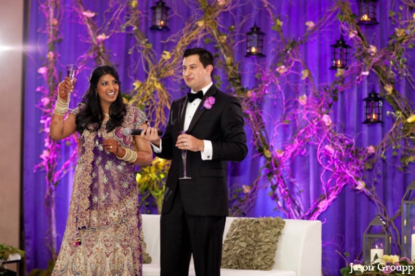 indian wedding bride groom reception decor