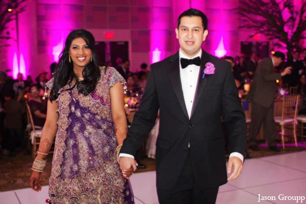 indian wedding bride groom reception