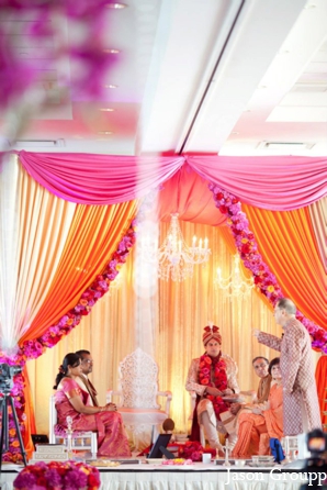 indian wedding ceremony mandap colorful