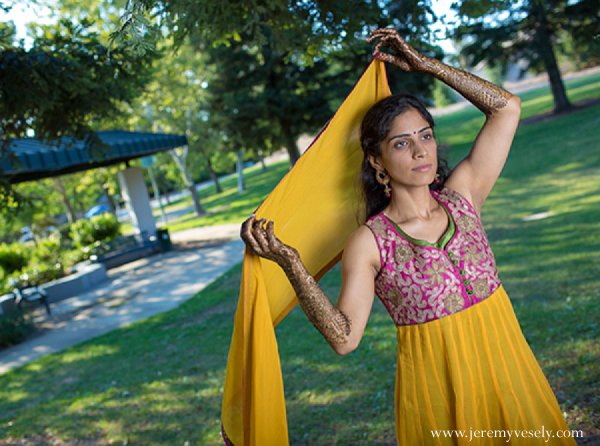 indian wedding sangeet bride mehndi