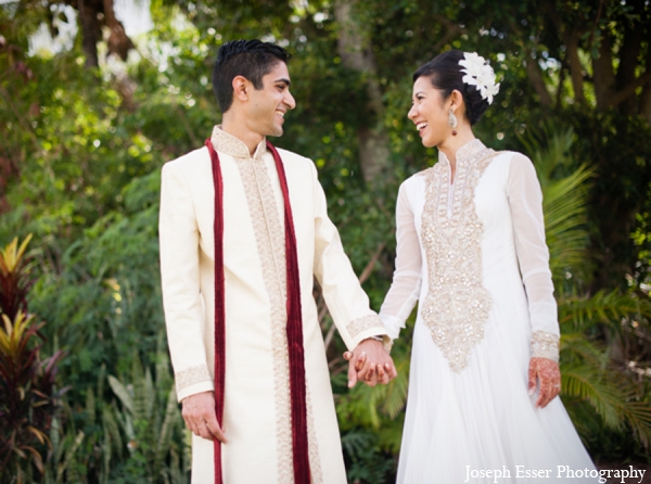 indian wedding outdoor portrait couple