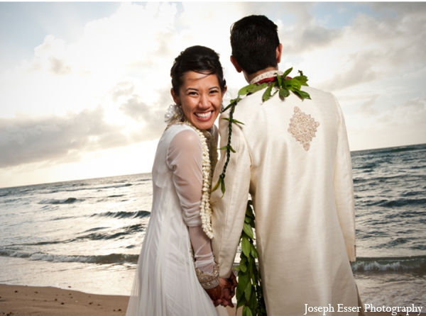 indian wedding portrait outdoor beach