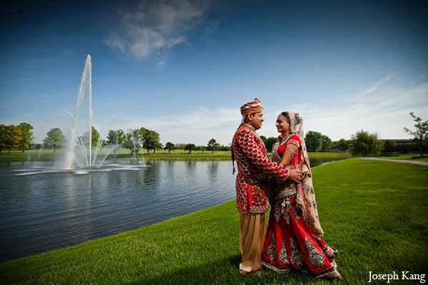 indian wedding bride groom outdoor portraits