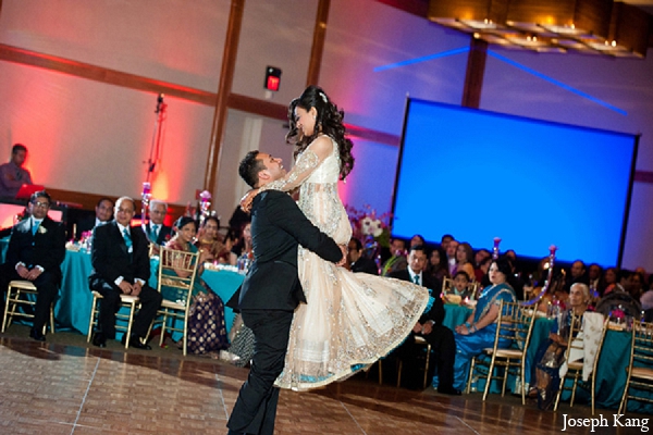 indian wedding reception bride groom dancing photography