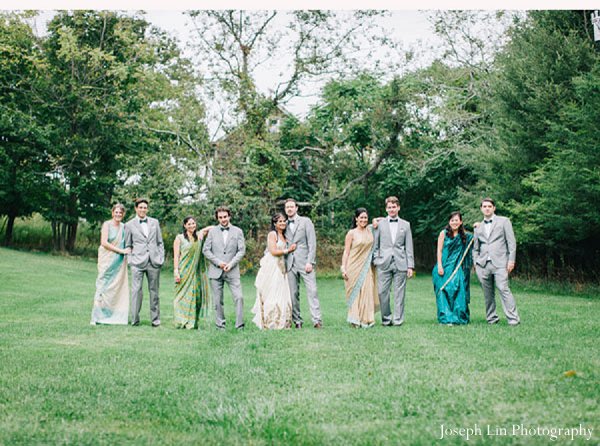 indian wedding bridal party