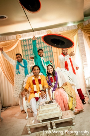 indian wedding ceremony groomsmen