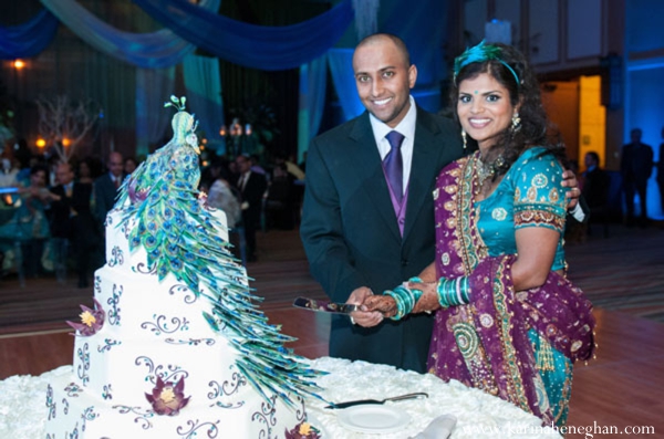 indian-wedding-bride-groom-cake-cutting